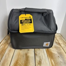 Carhartt Insulated 12 Can Two Compartment Lunch Cooler Bag - Rain Defender Gray