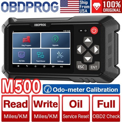 OBDPROG M500 Car Odometer Mileage Correction Oil Reset OBD2 Diagnostic Cluster T