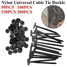 Nylon Universal Car Cable Tie Buckle，Locking Zip Ties Holder With Pin & Button