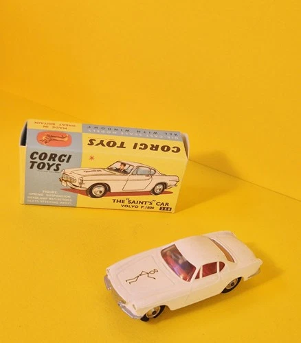 Corgi Toys 258 Volvo P1800 “The Saint” White Vintage Diecast Restored  Repro Box