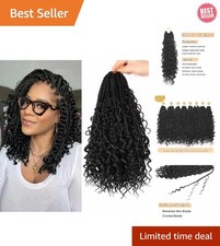 Stylish 12 Inch Bohemian Box Braids - 8 Packs Crochet Hair for Effortless Beauty