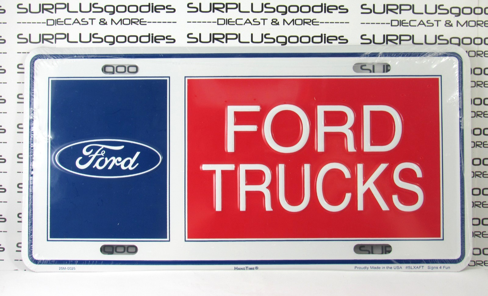 Classic Ford Trucks F150 F250 6&Quot;X 12&Quot; License Plate Tag Embossed Stamped Metal
