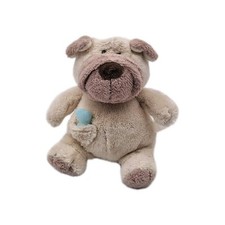 NICI Mops Bulldogge Hund mit Knochen Stofftier Plüschtier Kuscheltier ca. 15cm