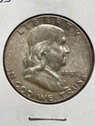 1955 Franklin Half Dollar Circulated Good+ 90% Silver 1 COIN @ 28.00, #64