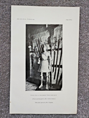 A Gothic Suit at Southdene Tower - Antique Print - 1900