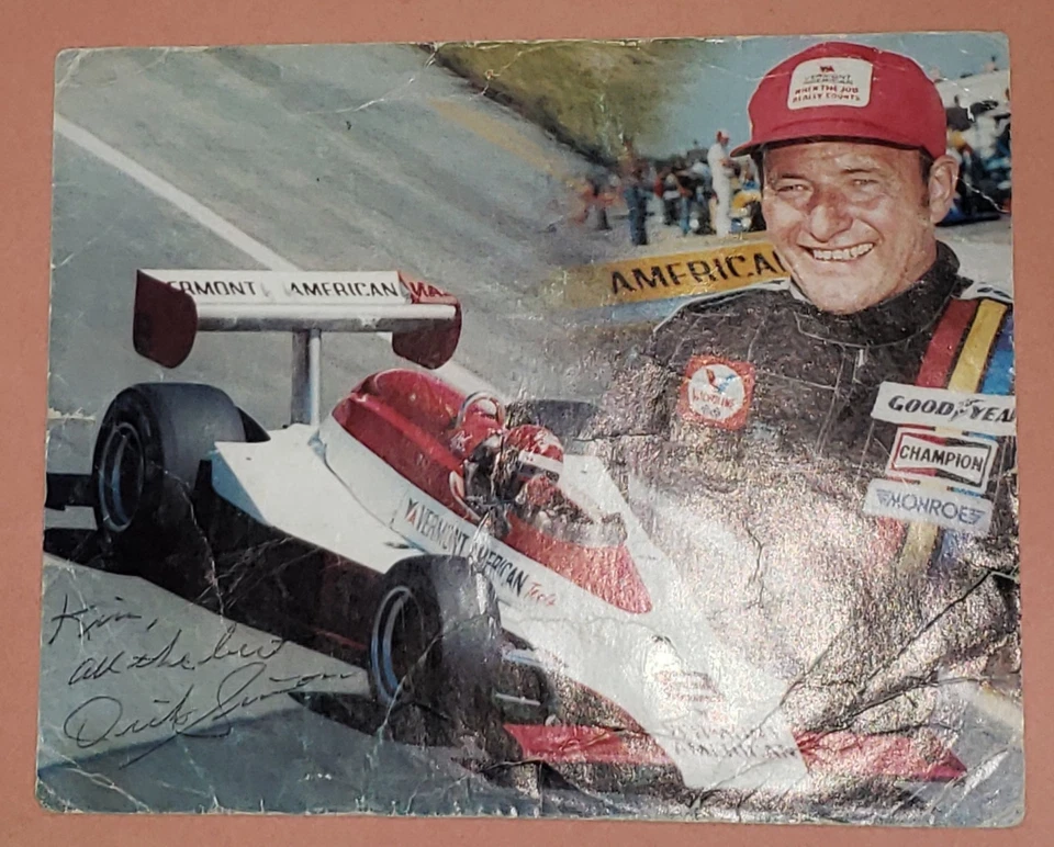 1980 Dick Simon #8 Formula 1 Car Vermont American Autographed Picture Indy 500 - Image 4 of 4