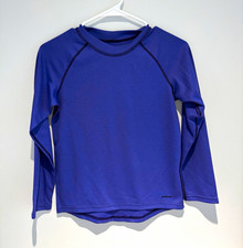 Patagonia Unisex Kids M Purple Long Sleeve Crew Neck Pullover T-Shirt