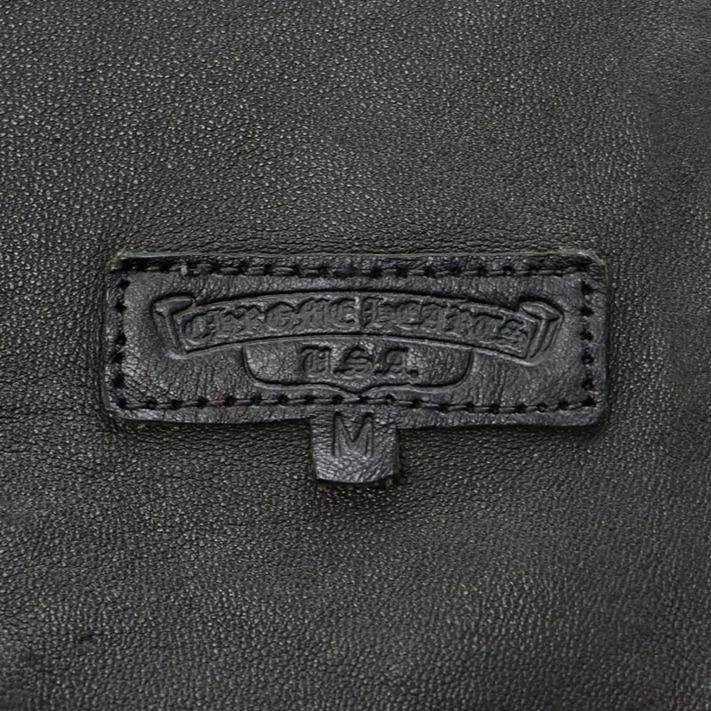 CHROME HEARTS Leather jacket single rider dagger zip SizeM size - Image 4 of 4