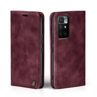 Handy HüLle FüR Xiaomi Redmi Note 10 Klapp Magnet Smartphone Cover Case Rot