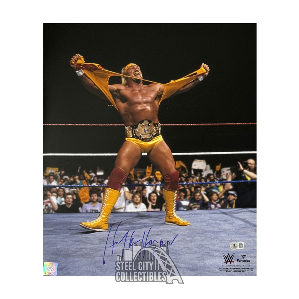 Hulk Hogan Autographed Signed 16x20 Photo - BAS (Tearing Shirt) 