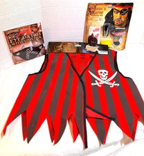 Pirate Costume Accessories Vest Eye Patch Makeup Halloween Kids