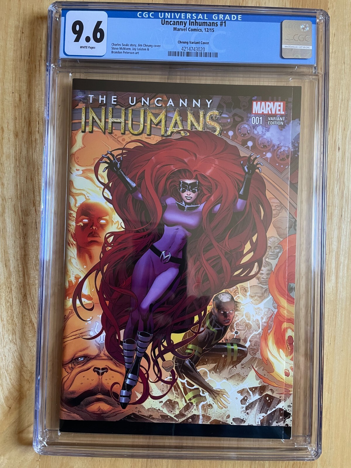 UNCANNY INHUMANS #1 CGC 9.6! JIM CHEUNG VARIANT COVER!