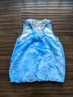 Size 5 Nicole Miller Sky Clouds Bubble Sleeveless Blue Top Tee — photo 6