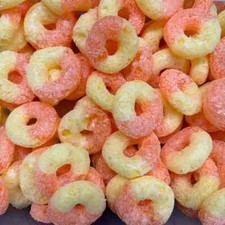 Freeze Dried PEACH RINGS- MADE TO ORDER - *Choose Size* *Oddball Candy Co*