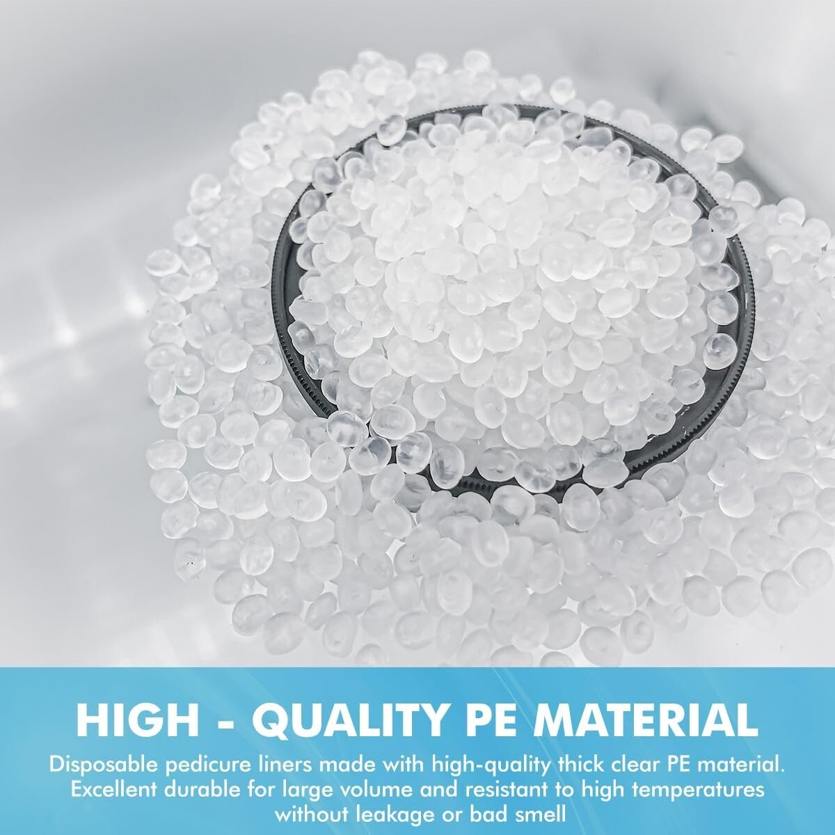 Disposable Pedicure Liner, Portable Premium Plastic Bags Fit All Pedicure  50Pcs