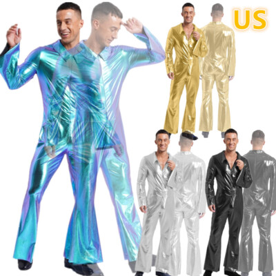 Mens Costume Disco Dancewear Raves Cosplay Jumpsuits