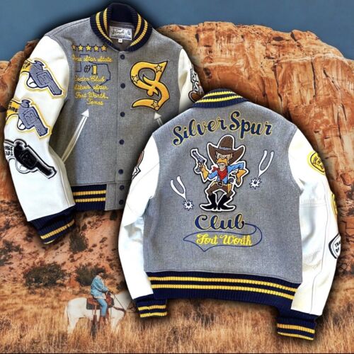 Whitesville Varsity Jacket Men's Letterman Jacket Melton x Leather Awa –  RODEO-JAPAN Pine-Avenue Clothes shop