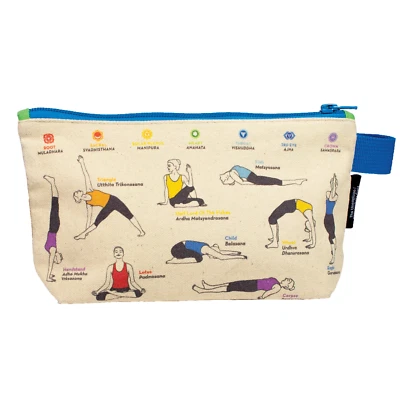 Yoga Positions Make Up Bag Pencil Case - The Unemployed Philosophers Guild UPG
