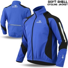 Cycling Jacket Soft Shell Winter Thermal Fleece Windproof Long Sleeve Bike Coat