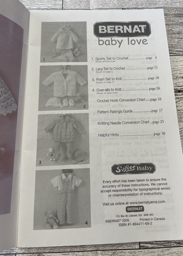 CROCHET and Knit Baby Love Sweater Bonnet Pants Patterns o353 - Picture 4 of 5