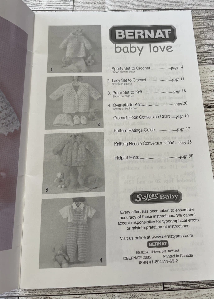 CROCHET and Knit Baby Love Sweater Bonnet Pants Patterns o353 - Image 4 of 4