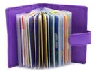New Genuine Soft Leather Credit Card Holder Case Wallet For Womens  210-Purple