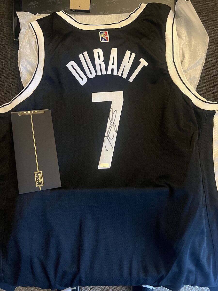 KEVIN DURANT AUTOGRAPHED NBA 75TH ANNIVERSARY BROOKLYN NETS BLACK