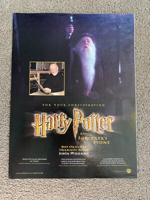 Harry Potter Oscar Werbung Zauberstein Philosophen 2002 Best Score Poster