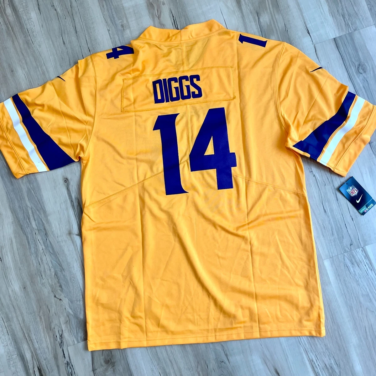 Nike Minnesota Vikings No14 Stefon Diggs Gold Youth Stitched NFL Limited Inverted Legend 100th Season Jersey