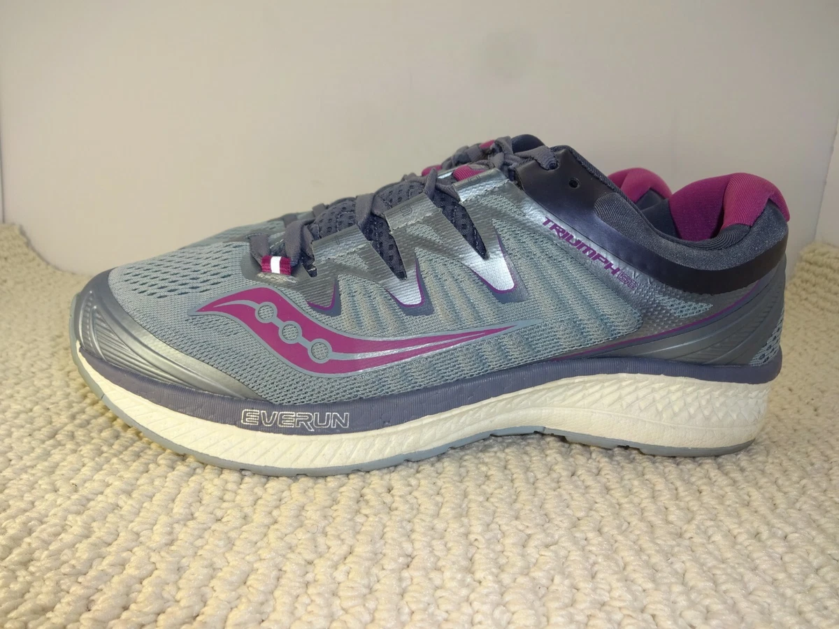 Saucony Triumph ISO 4 Womens Size 9.5 US Fog Gray Purple Running