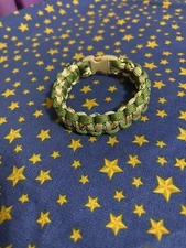 Green and Brown Camo Paracord Bracelet - Handmade