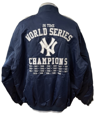 New York Yankees Jacket Mens XXL 26 World Series Champions Satin G