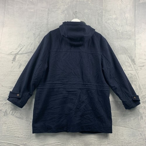 TIMBERLAND Coat Mens XL Wool Blend Utility Hooded Full Zip Jacket Lined Pockets - Picture 6 of 10