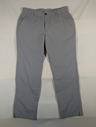 Under Armour Hose Herren 34x30 Chino Straight Golf Logo Loose Performance grau