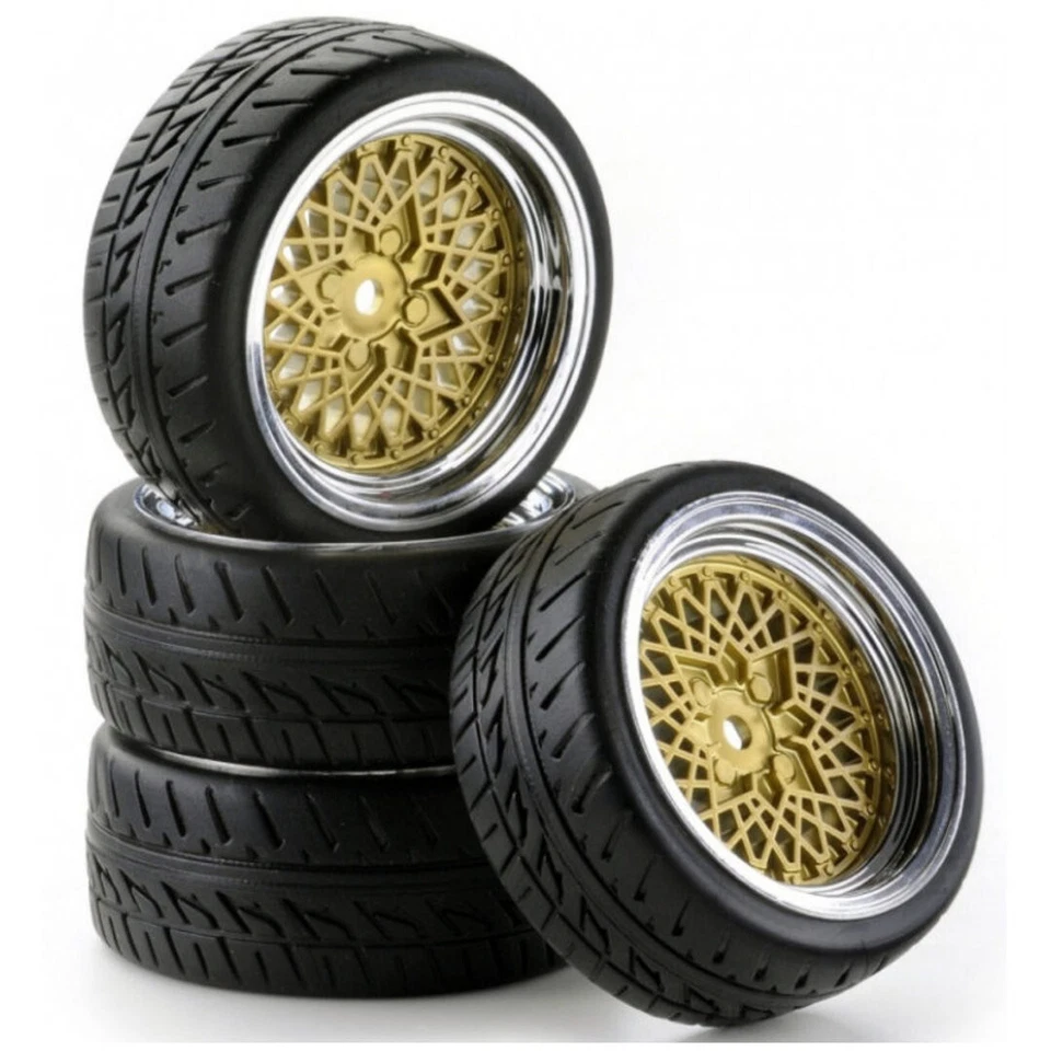 Carson 1:10 SC Roues Classic Style Chromé Or 4 Pièces 500900551 - Photo 1/1