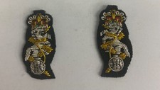 REME Embroidered Mess Dress Collar Badges, Army Military, Pair, New