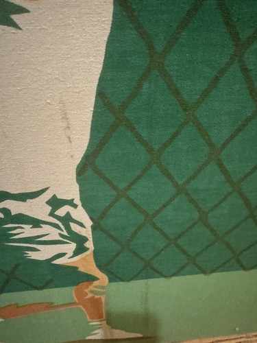 Steve Johns Screen Print On Linen Tennis Player Brandon House Designs 1977 - Picture 12 of 13