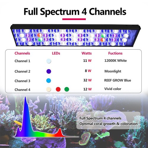 PopBloom WiFi Control LED Aquarium Light With Arm Full Spectrum Coral Reef Tank - Picture 6 of 12