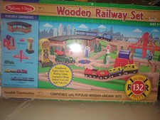 melissa and doug 132 piece train set
