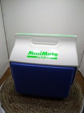 Vintage 1990’s Mini Mate Cooler By Igloo Made In USA Retro Blue Neon Teal