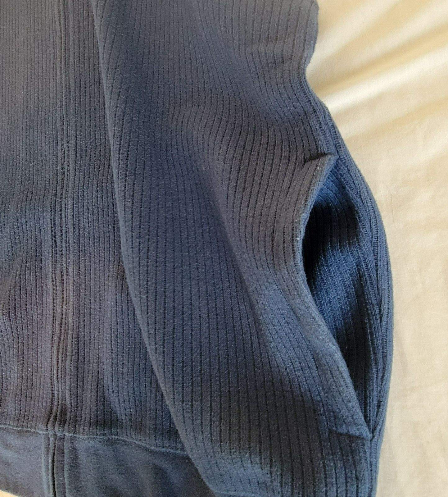 Pendleton Ribbed Blue Ribbed Full Zip Sweater Ves… - image 4