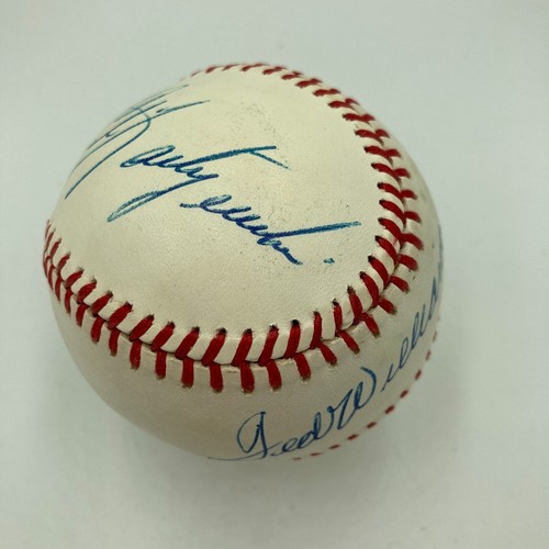 Ted Williams & Carl Yastrzemski Signed Vintage American League Baseball PSA DNA - Picture 3 of 6