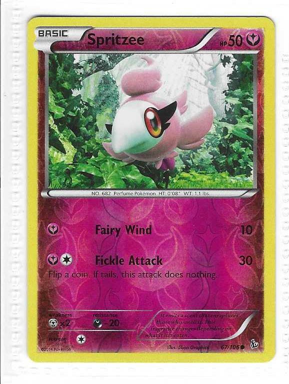 Pokemon --- SPRITZEE --- XY Flashfire! REVERSE HOLO! NM/Mint! 67/106