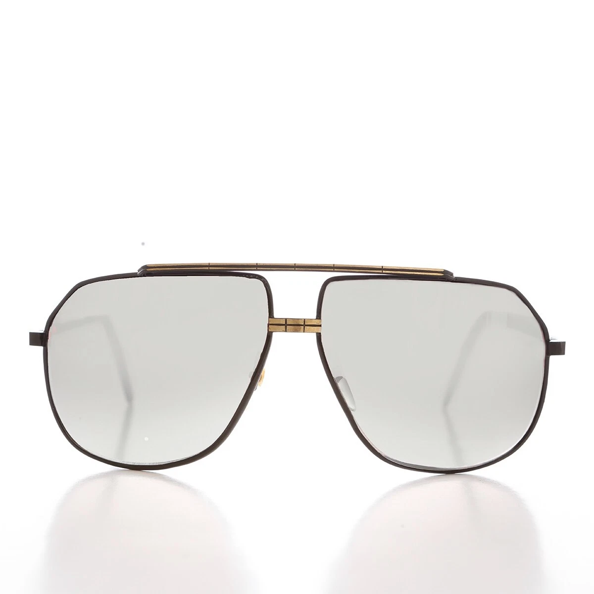 Lunettes De Soleil Aviateur Vintage Années 80 - Monture Argentée - Occasion
