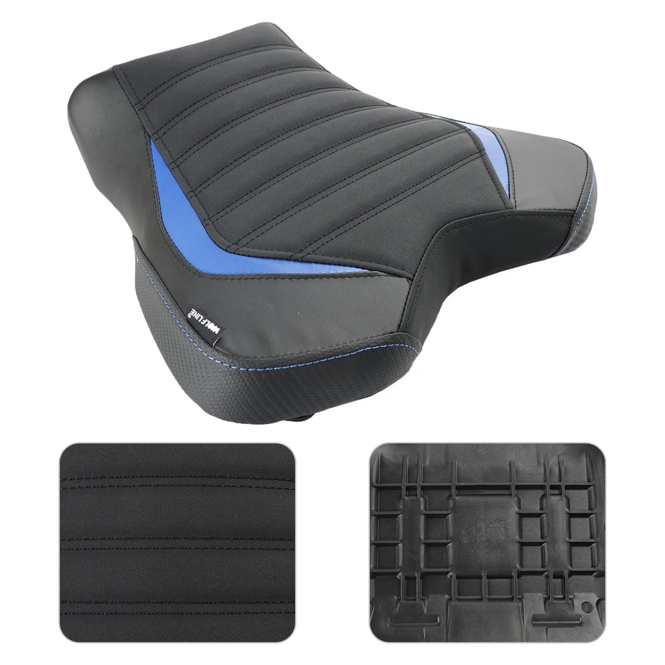 Front Driver Seat Raider Cushion Pu Fit Blue For Yamaha Yzf-R1 2015-2023 22 Foto 2 de 4