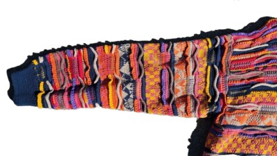 COOGI AUSTRALIA 3Dニット 美品 good配色 COOGI クージー 3Dニット マーセライズドコットン 立体