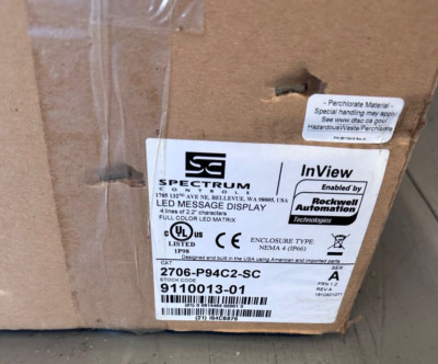 Spectrum Controls 2706-P94C2-SC InView LED Message Display