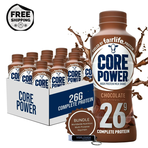 Core Power Fairlife 26g Protein Milk Shakes, Chocolate, 14 fl oz, Pack