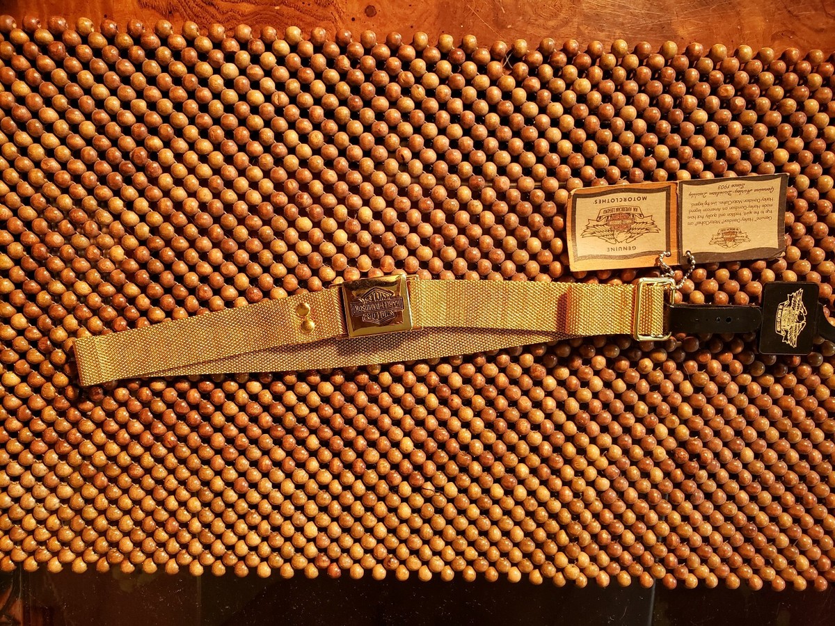 HARLEY DAVIDSON GOLDTONE METAL MESH BELT SMALL 28.5” Women display picture 2
