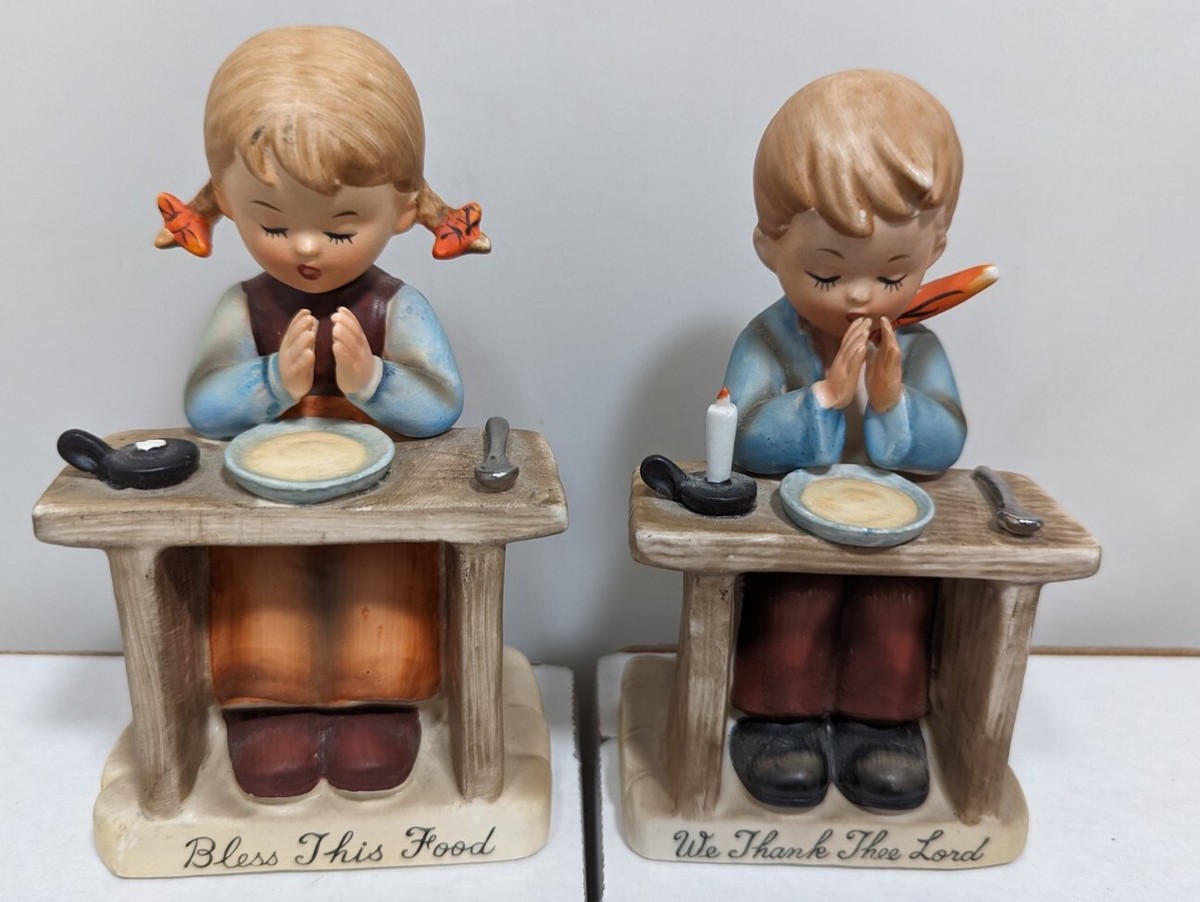 Vintage Norleans Japan Figurines Girl & Boy Praying Before Vintage Norleans Japan Figurines Girl & Boy Praying Before